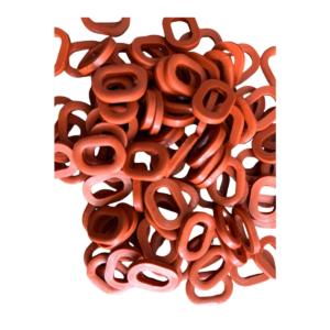 Sello ovalado tipo D-Ring hule silicón naranja