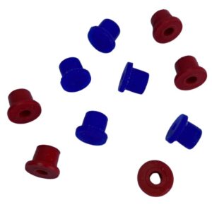 Buje escalonado silicón rojo y silicón azul