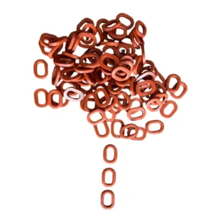 Sello ovalado tipo D-Ring hule silicón naranja